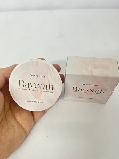 Bayouth Pressed face powder Lightness Soft Light Oil Control Loose Delicate Powder Covers Skin Blemishes Repair Makeup 8g