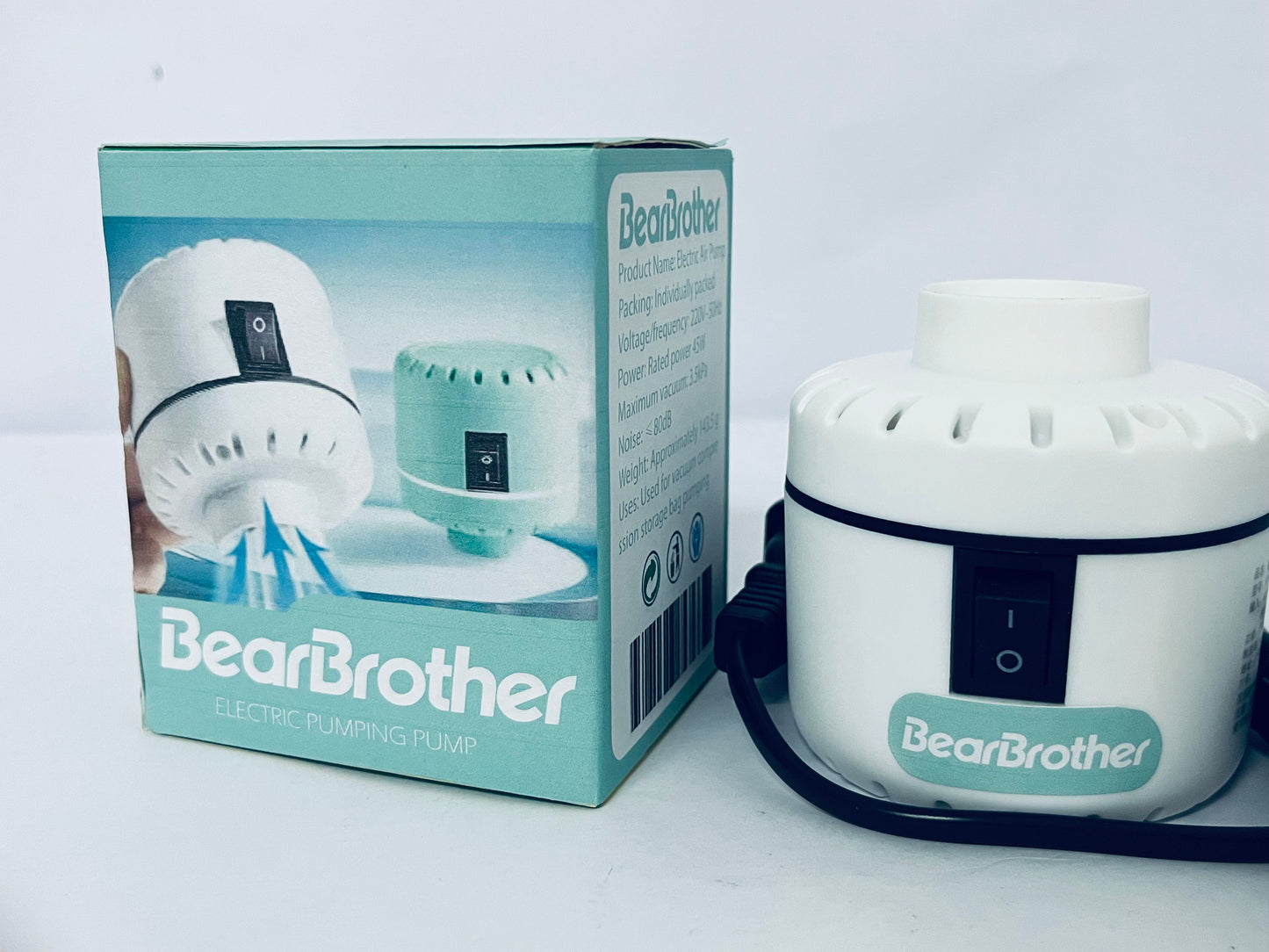 BearBrother Electric Pump for Vacuum Storage Bags Travel Vacuum Pump for Various Vacuum Seal Bags Portable Vacpack Air Pump for Compression Clothing Blanket Luggage