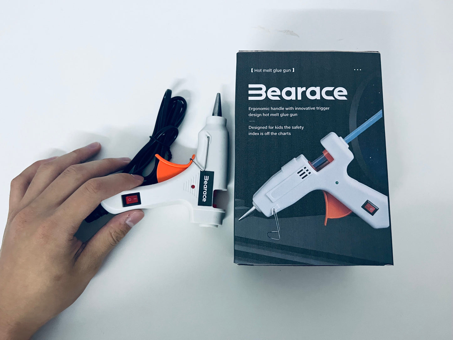 Bearace White Hot Adhesive Guns- Easy Trigger Control for Crafting Needs