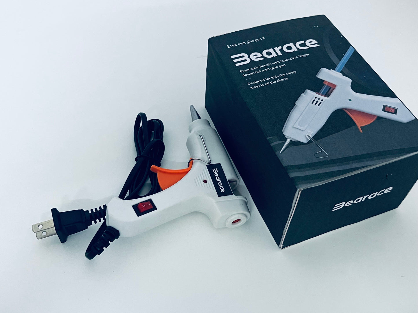 Bearace White Hot Adhesive Guns- Easy Trigger Control for Crafting Needs