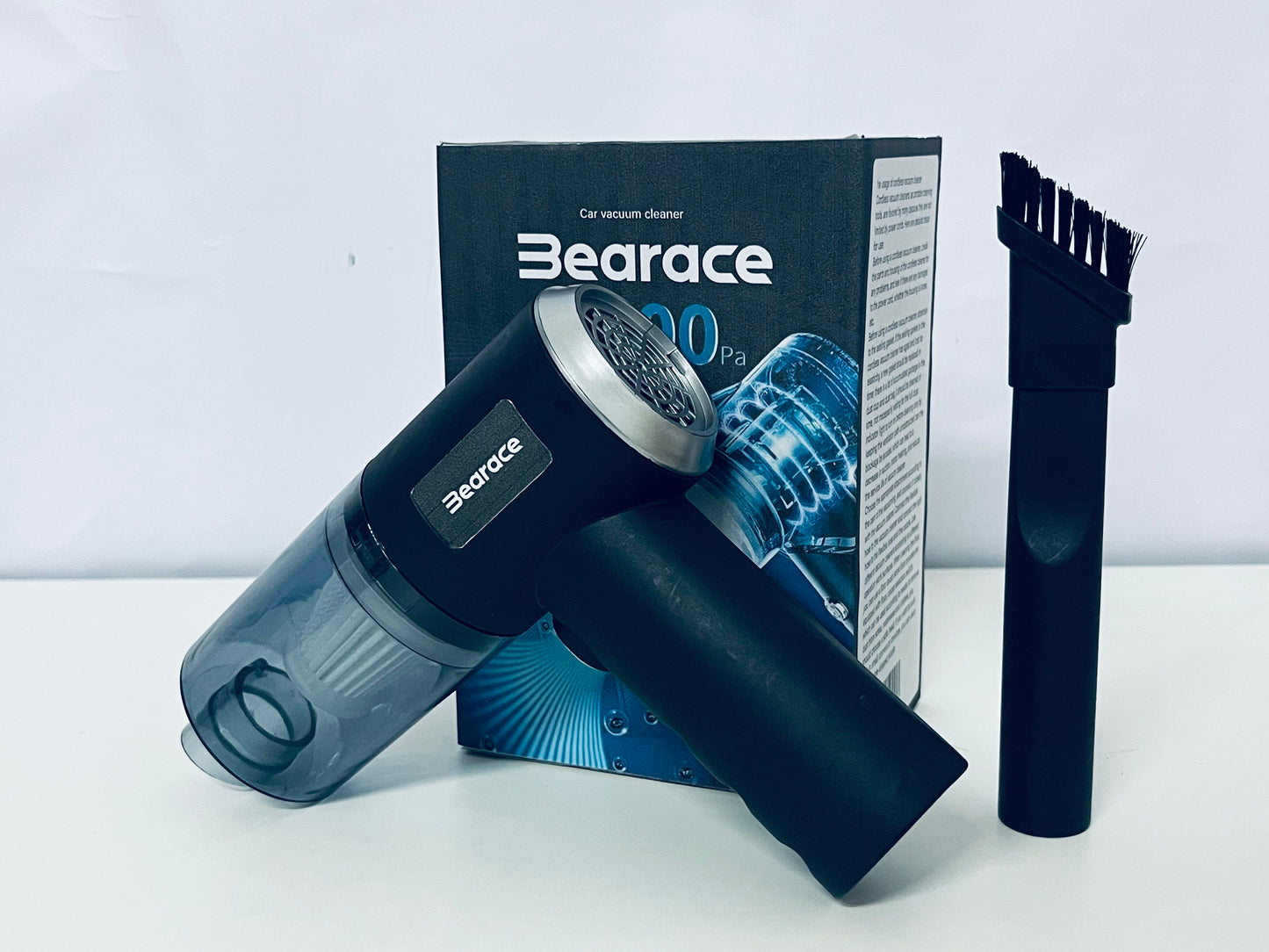 Bearace Black Electric Vacuum Cleaner - Compact Design with Powerful 9000Pa Suction