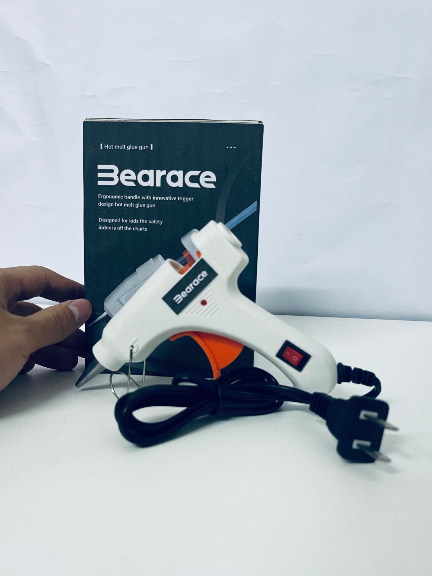 Bearace White Hot Adhesive Guns- Easy Trigger Control for Crafting Needs