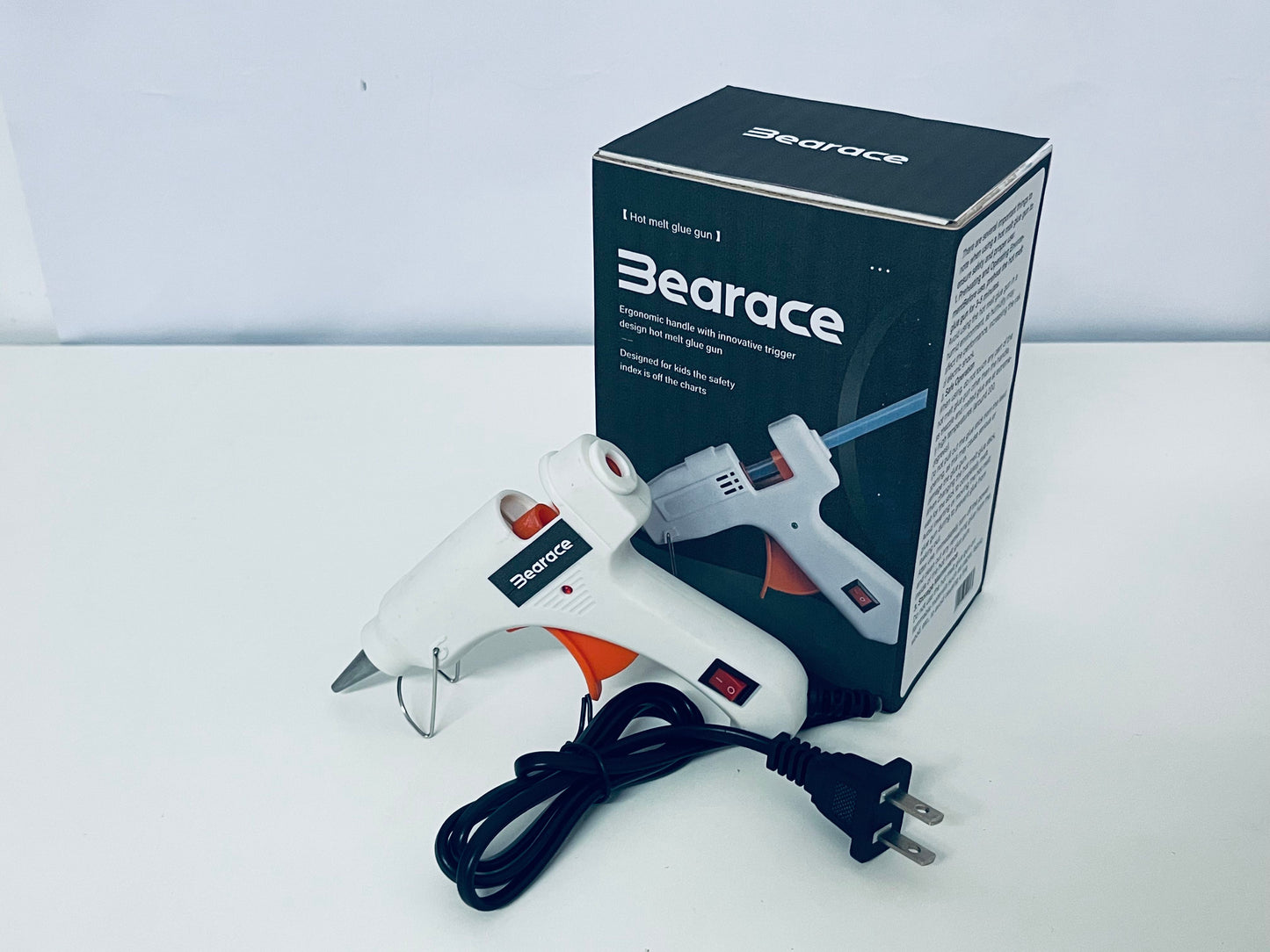 Bearace White Hot Adhesive Guns- Easy Trigger Control for Crafting Needs