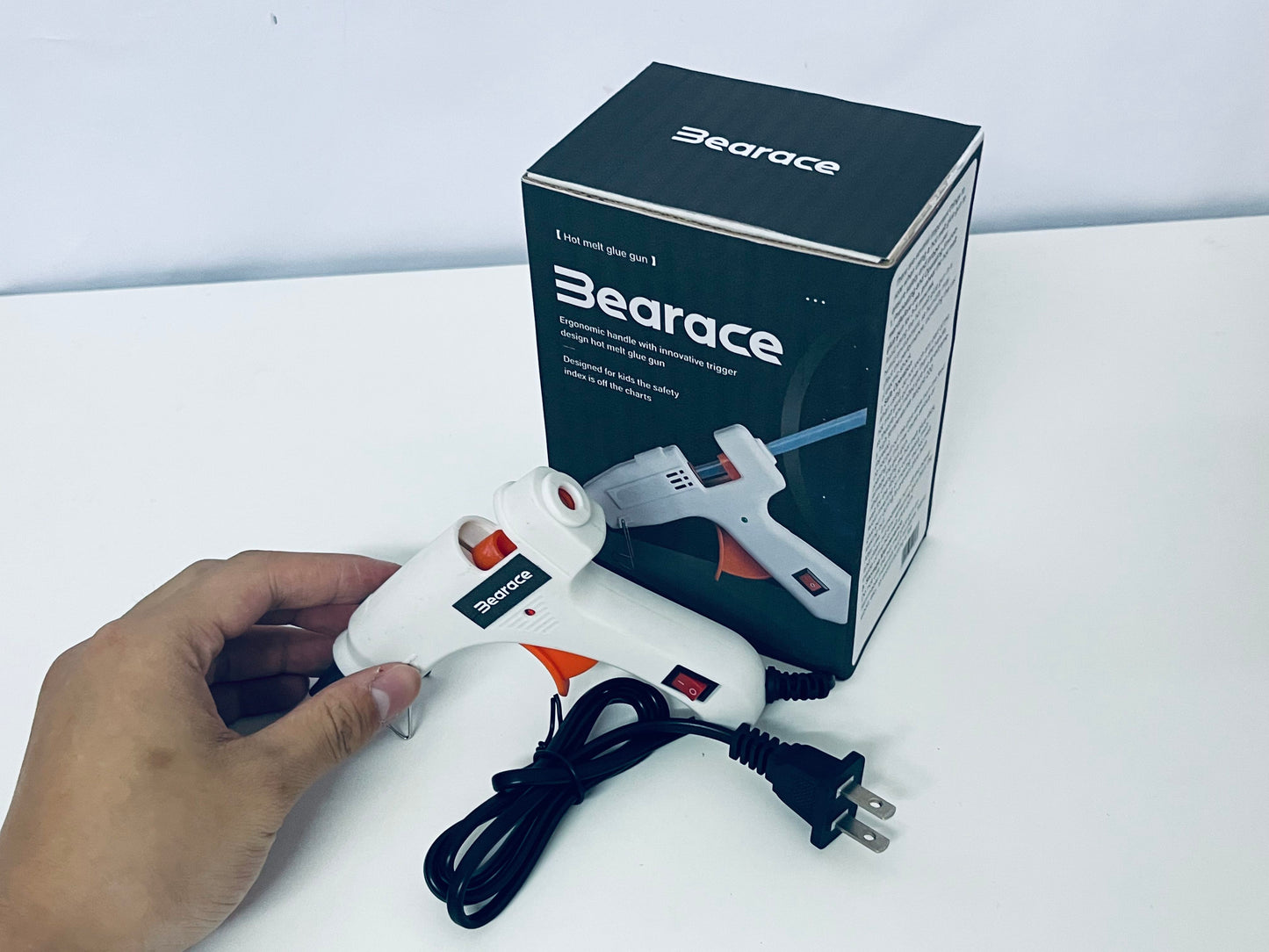 Bearace White Hot Adhesive Guns- Easy Trigger Control for Crafting Needs