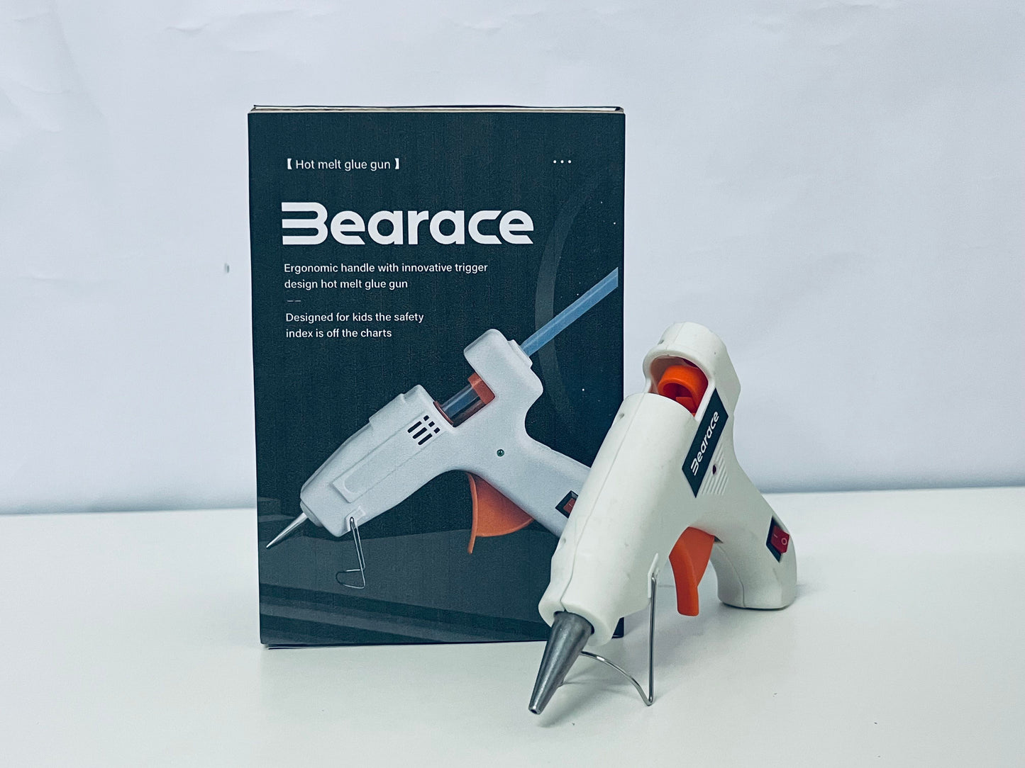 Bearace White Hot Adhesive Guns- Easy Trigger Control for Crafting Needs