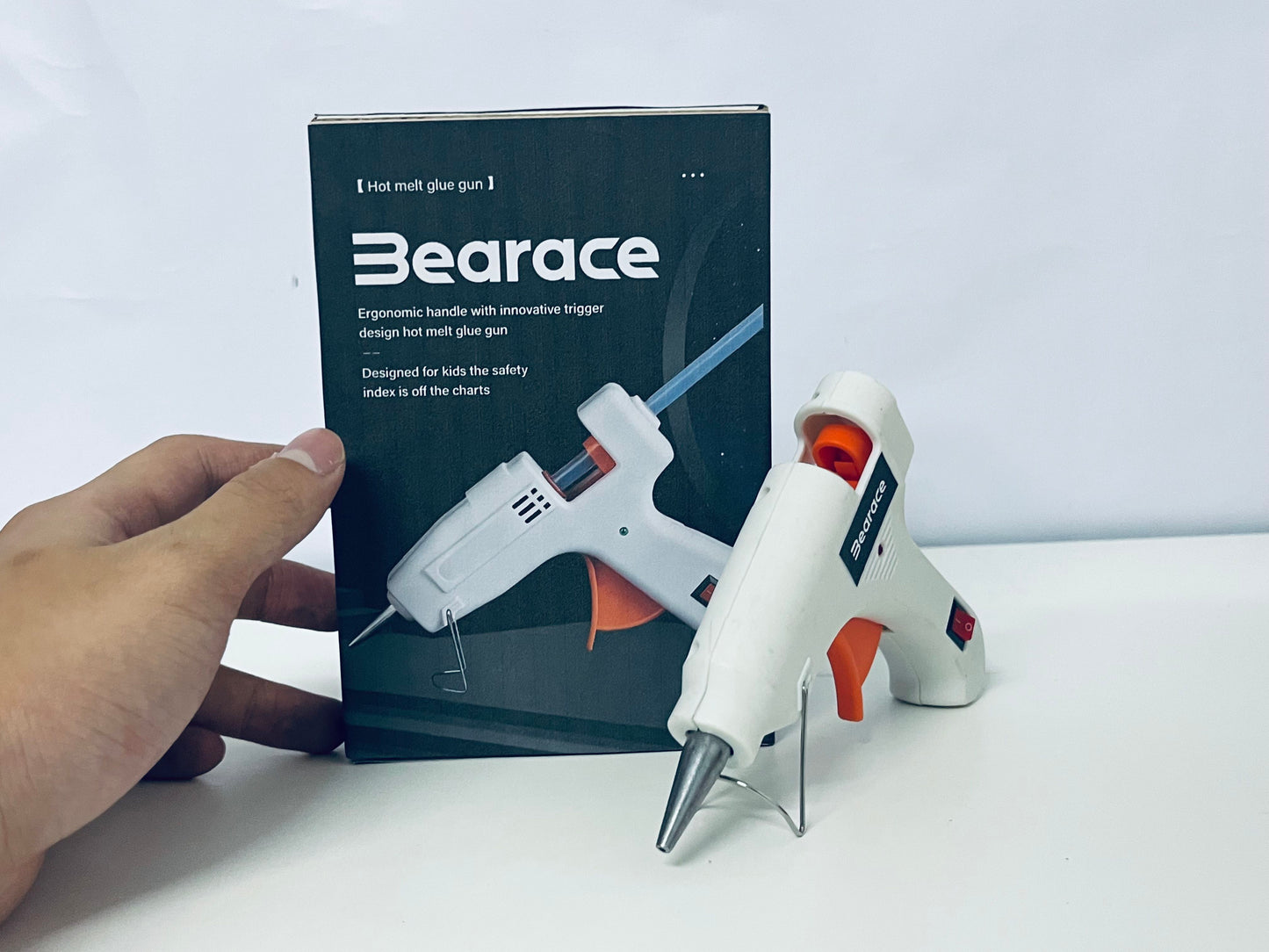 Bearace White Hot Adhesive Guns- Easy Trigger Control for Crafting Needs