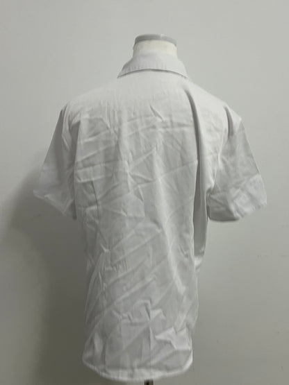 Bearain White Chemise - Short-Sleeve Collared Shirt with Tailored Fit