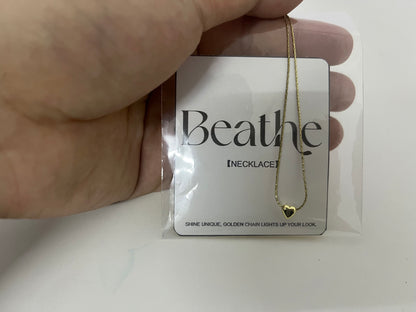 Beathe Minimalist Gold Chain Heart Necklace Light Luxury & Delicate A Gentle Accent Piece for Daily Outfits