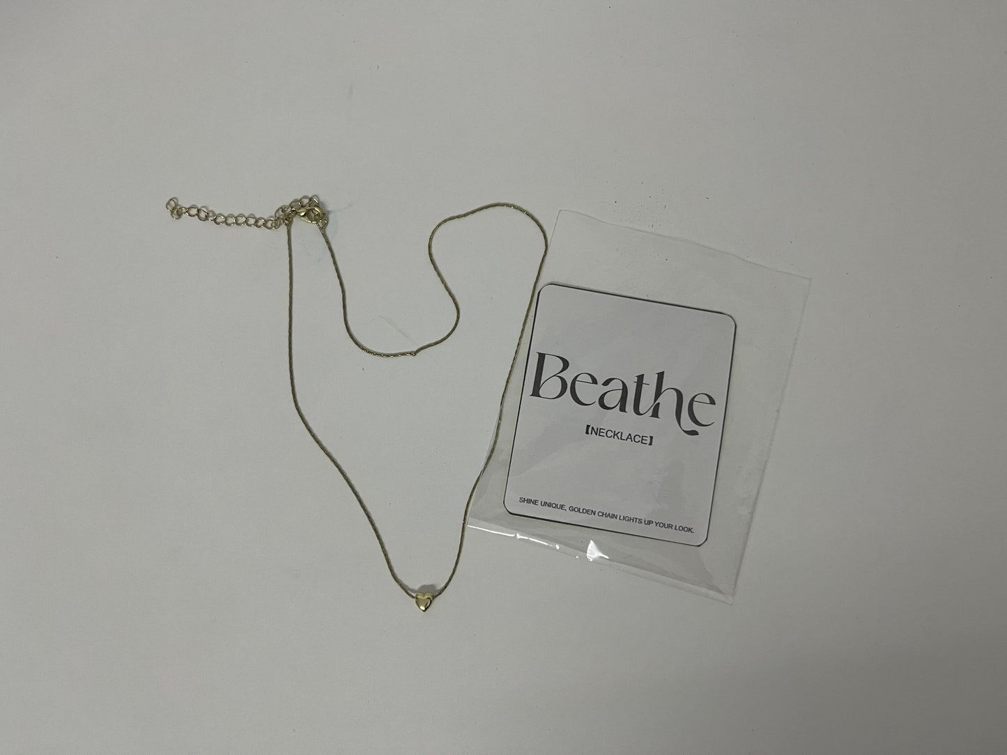 Beathe Minimalist Gold Chain Heart Necklace Light Luxury & Delicate A Gentle Accent Piece for Daily Outfits