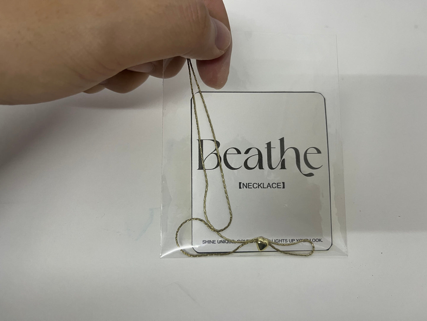 Beathe Minimalist Gold Chain Heart Necklace Light Luxury & Delicate A Gentle Accent Piece for Daily Outfits