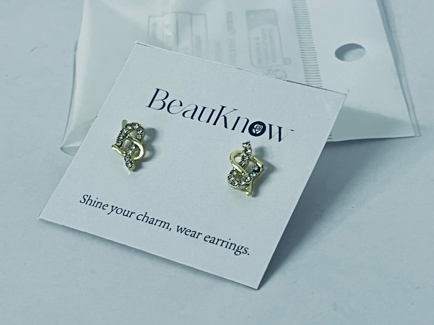 BeauKnow Women's Golden Hoop Clip On Earrings Love Shape