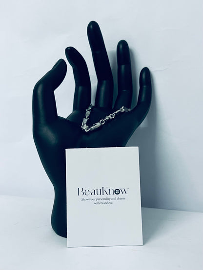 BeauKnow Stainless Steel Star Moon Chain Style Link Bracelets