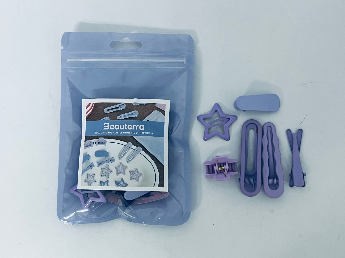Beauterra Hair clamps Metal Snap Hair Clips Cute Star Bow Hair Barrettes Accessories Set
