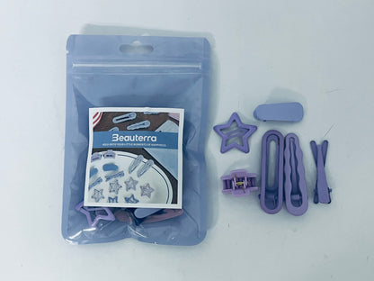Beauterra Hair clamps Metal Snap Hair Clips Cute Star Bow Hair Barrettes Accessories Set
