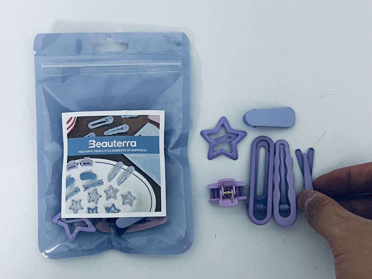 Beauterra Hair clamps Metal Snap Hair Clips Cute Star Bow Hair Barrettes Accessories Set