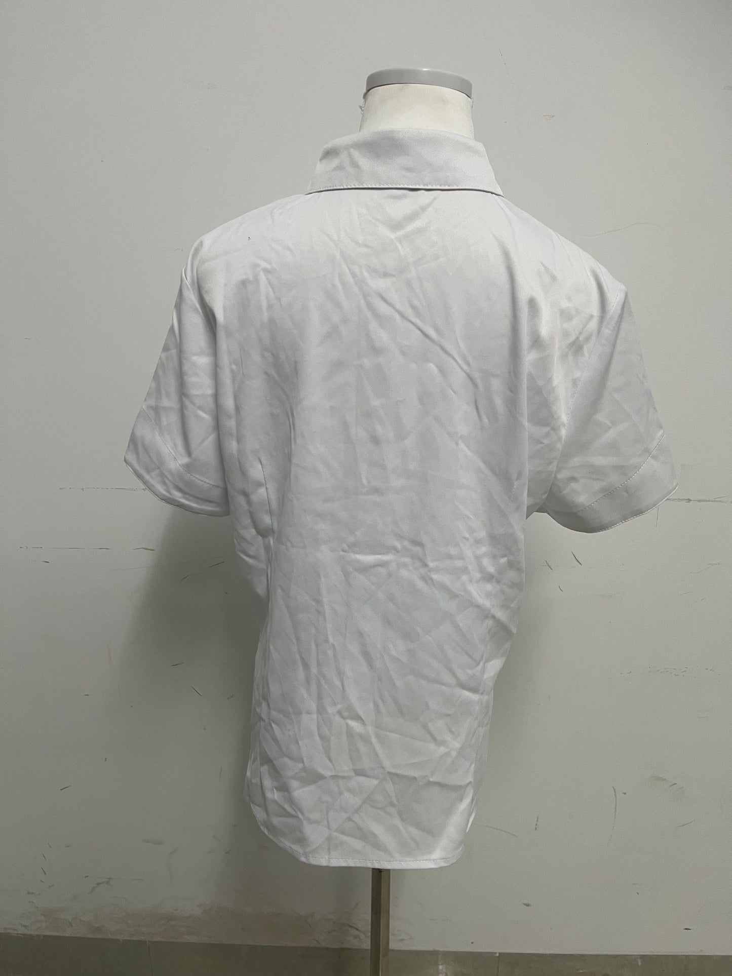 Beautopic White Short Chemise: Timeless Collared Shirt for Breathable Daily & Semi-Casual Wear