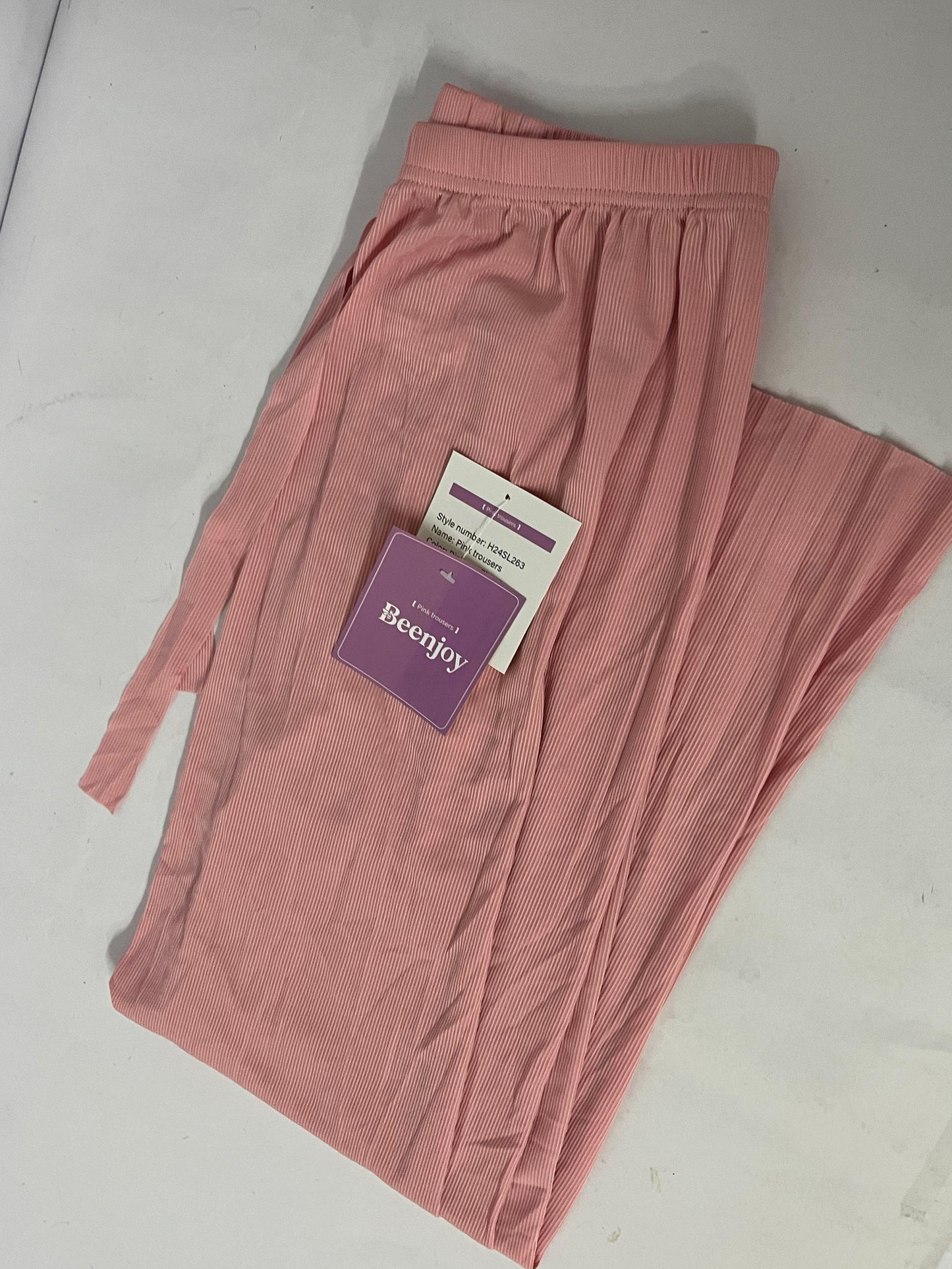Beenjoy Pants Pink Casual Wide - Leg Pants - A Perfect Encounter of Comfort and Fashion