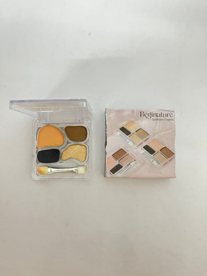 Beginature 4 Colors Matte Eyeshadow Palette，Glitter Eyeshadow Powder with Eye Makeup Aid，Longwear Shadow Palette，Blendable Powder Natural Nude Finsh