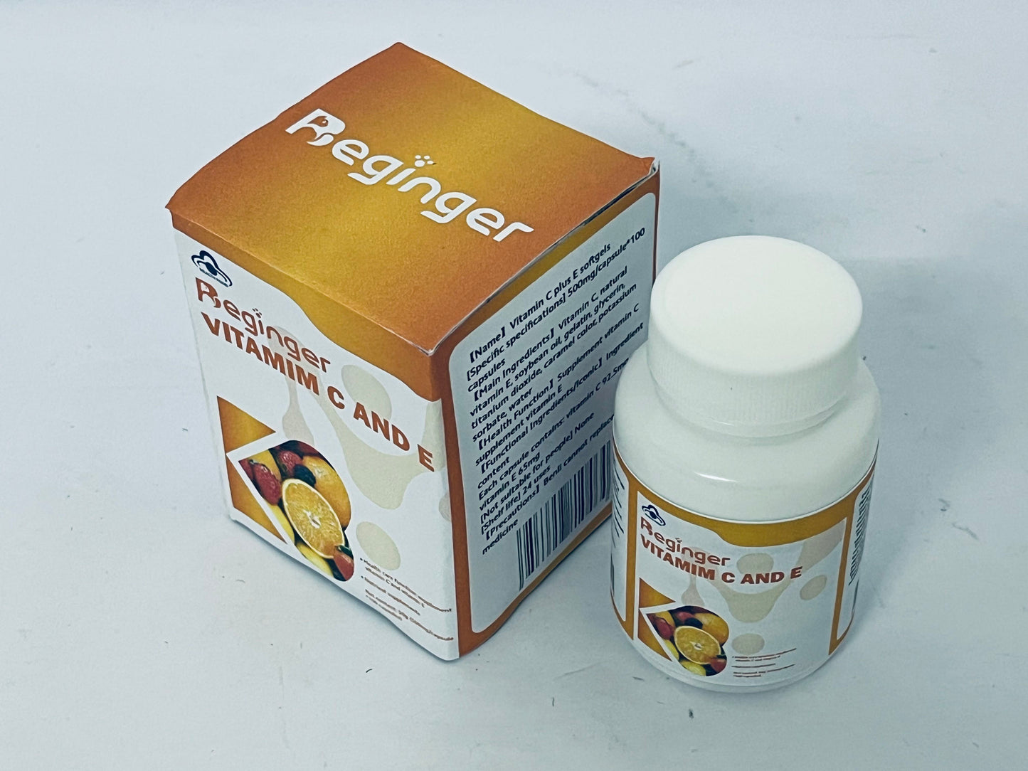 Beginger Vitamins C 120 High Strength Vitamin C Capsules - Vitamin C and Zinc, E Iron & Copper ESupplement  VIT C Supplements Gluten & Sugar Free Powerful Antioxidant