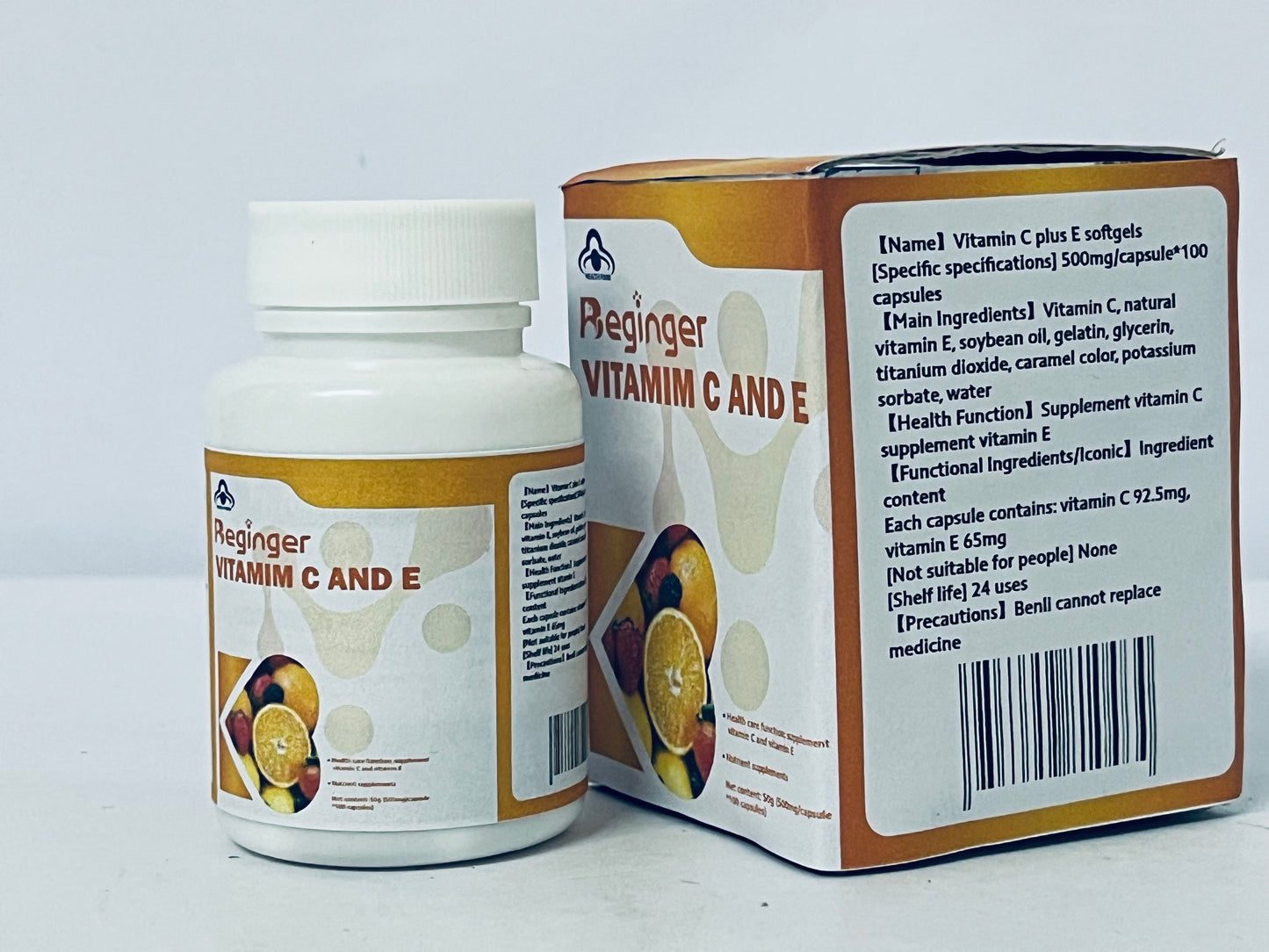 Beginger Vitamins C 120 High Strength Vitamin C Capsules - Vitamin C and Zinc, E Iron & Copper ESupplement  VIT C Supplements Gluten & Sugar Free Powerful Antioxidant