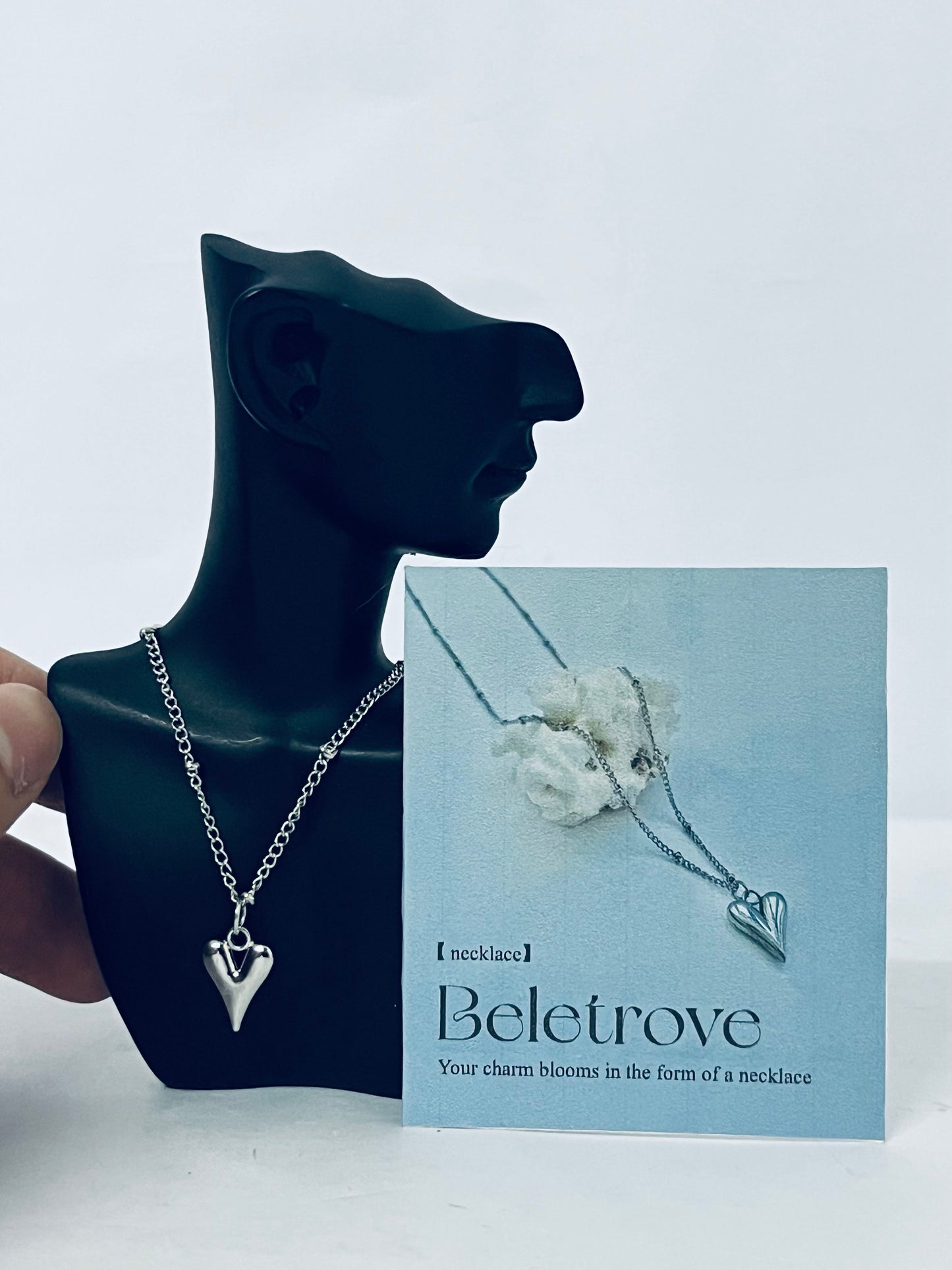 Beletrove Stainless Steel Heart Pendant Necklace - Minimalist Hypoallergenic Charm Jewelry for Women