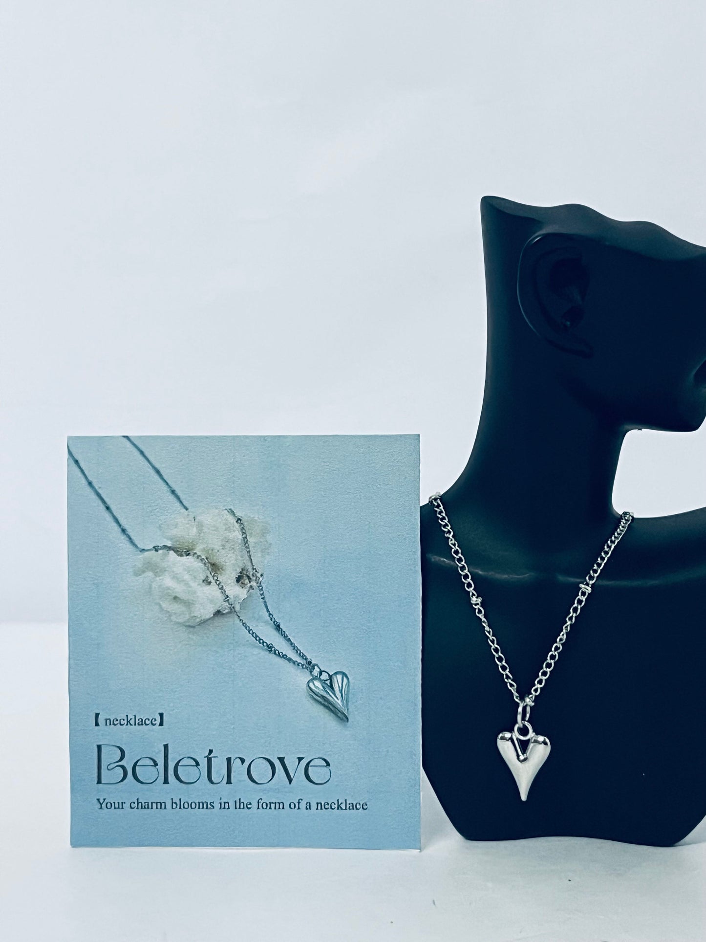 Beletrove Stainless Steel Heart Pendant Necklace - Minimalist Hypoallergenic Charm Jewelry for Women