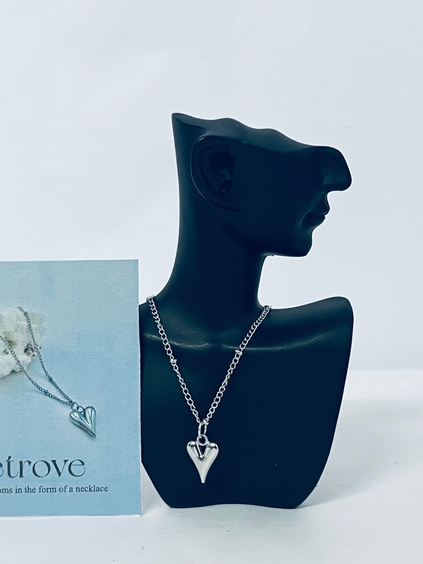 Beletrove Stainless Steel Heart Pendant Necklace - Minimalist Hypoallergenic Charm Jewelry for Women