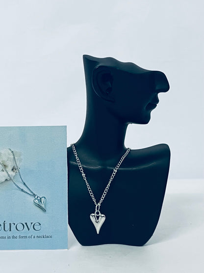Beletrove Stainless Steel Heart Pendant Necklace - Minimalist Hypoallergenic Charm Jewelry for Women