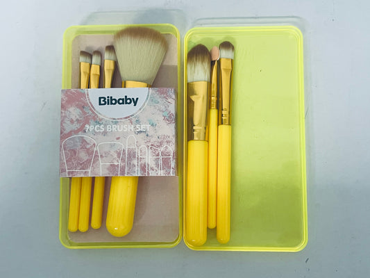 Bibaby 7PCS Makeup Brush Set - Soft Synthetic Bristles, Portable Case Included, Perfect for Foundation, Blush, Eyeshadow, Concealer, Lip - Ideal for Beginners & Travel
