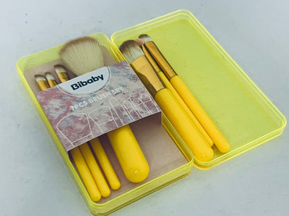 Bibaby 7PCS Makeup Brush Set - Soft Synthetic Bristles, Portable Case Included, Perfect for Foundation, Blush, Eyeshadow, Concealer, Lip - Ideal for Beginners & Travel