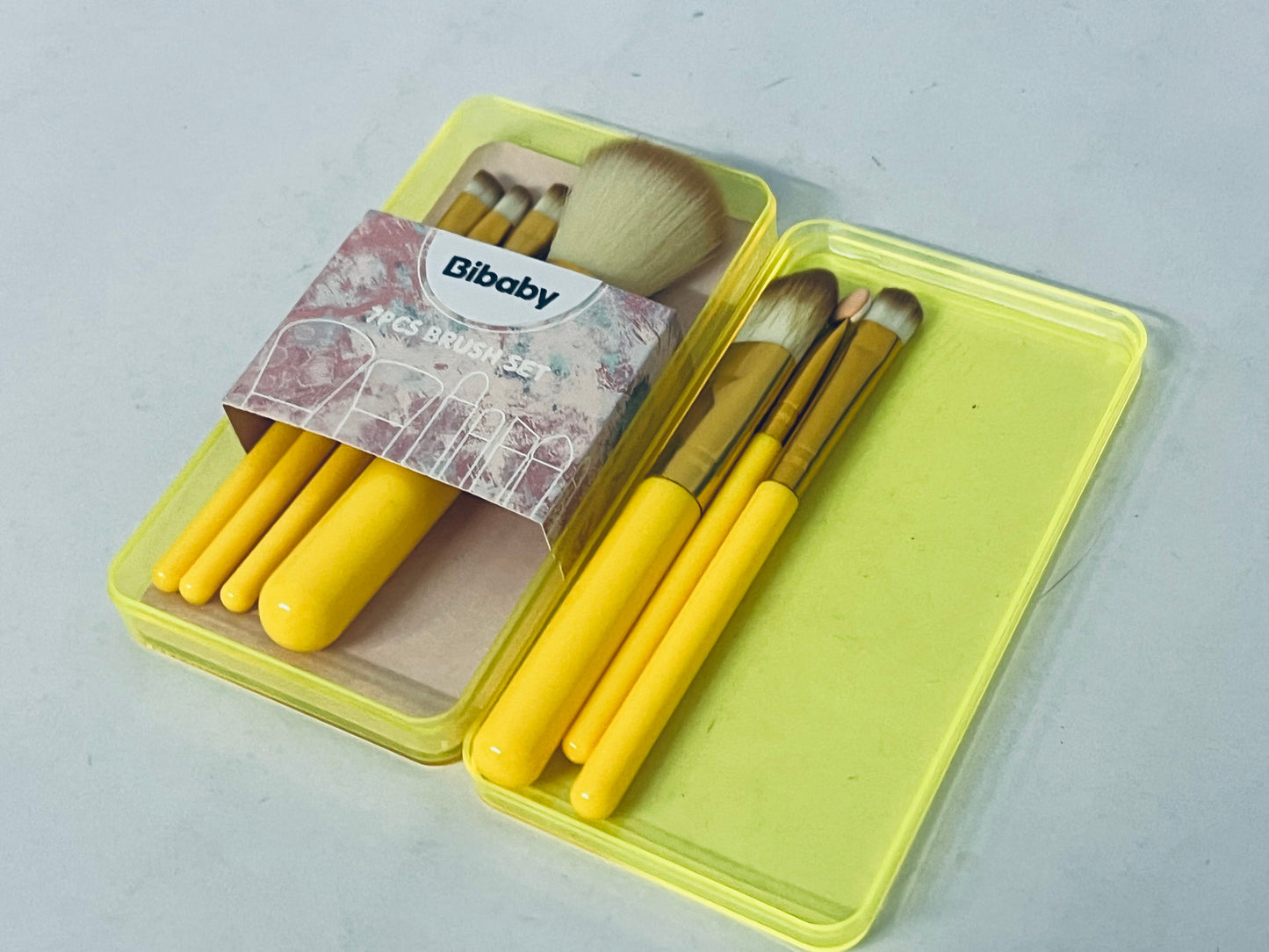 Bibaby 7PCS Makeup Brush Set - Soft Synthetic Bristles, Portable Case Included, Perfect for Foundation, Blush, Eyeshadow, Concealer, Lip - Ideal for Beginners & Travel