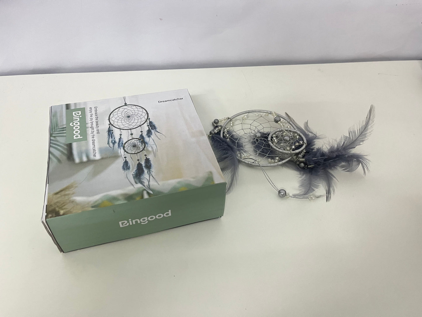 Bingood Silver-Gray Dreamcatcher Artistic & Exquisite Dream Guardian An Aesthetic Accent for Home & Space