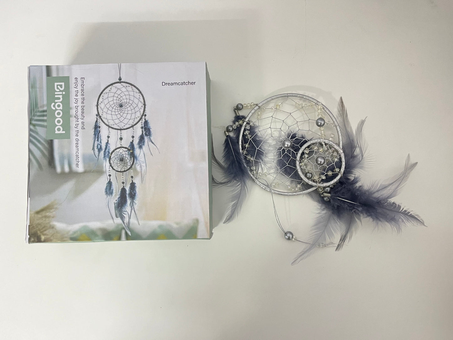 Bingood Silver-Gray Dreamcatcher Artistic & Exquisite Dream Guardian An Aesthetic Accent for Home & Space