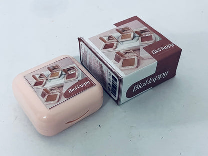 BioHappy Powder Blush Face Makeup, High Impact Buildable Color, Lightweight & Smooth Finish, 004 Rosy Rendezvous