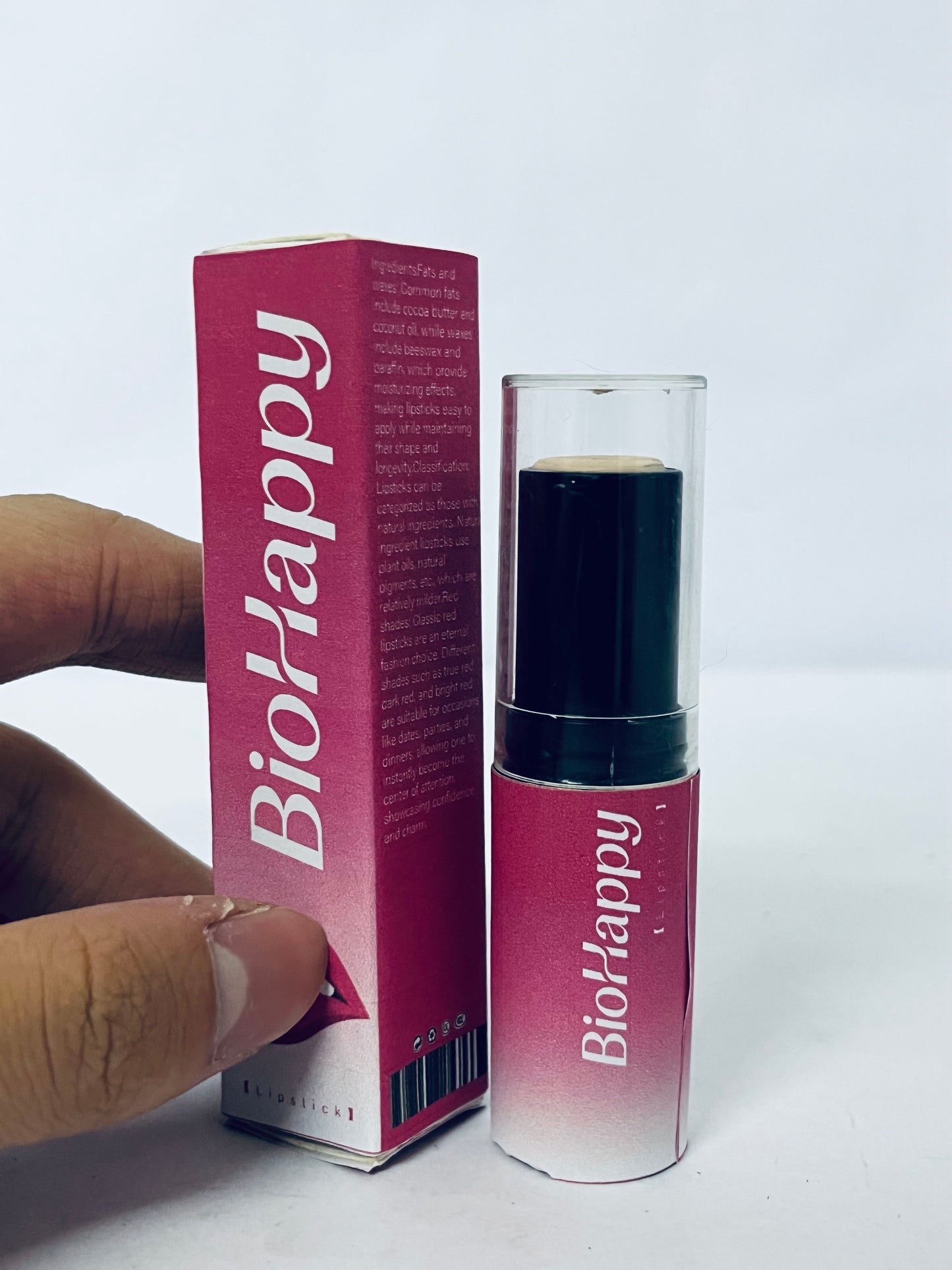 BioHappy Pink Grapefruit Jumbo Lip Balm | All Natural Lip Balms & Moisturizers | Hydrates with Beeswax, Vitamin E, Organic Coconut Oil | Cruelty-Free | Lip Balm in Recyclable Cardboard Tube