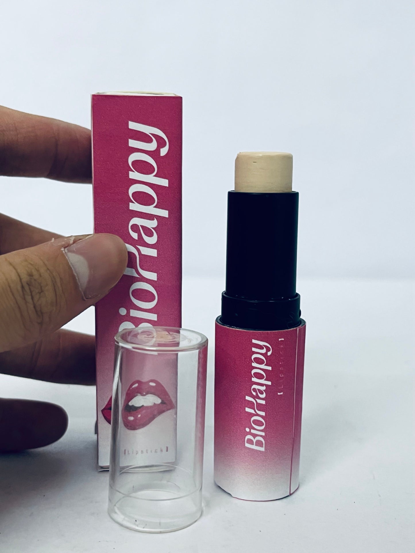 BioHappy Pink Grapefruit Jumbo Lip Balm | All Natural Lip Balms & Moisturizers | Hydrates with Beeswax, Vitamin E, Organic Coconut Oil | Cruelty-Free | Lip Balm in Recyclable Cardboard Tube