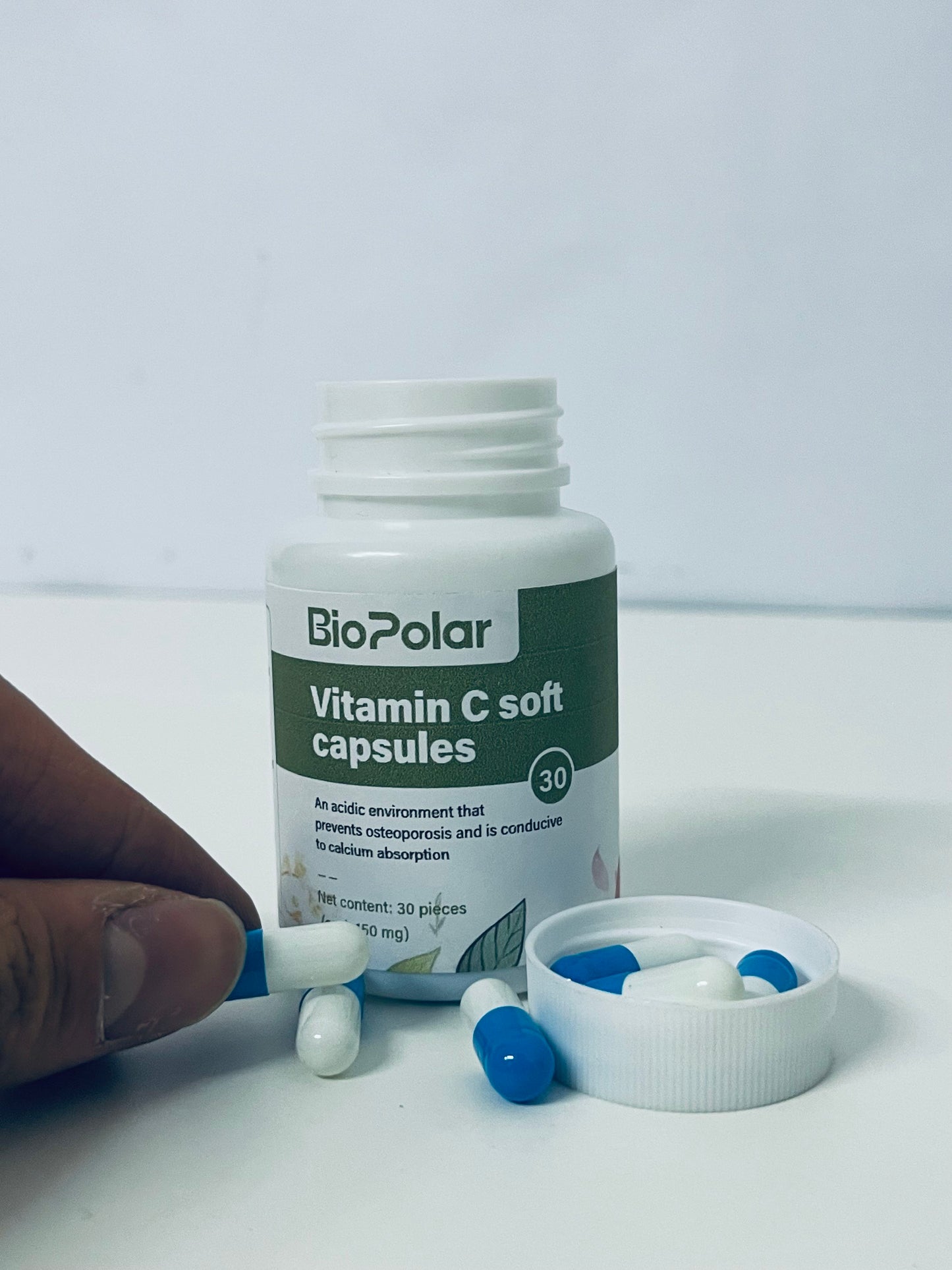 [BioPolar Vitamins]——BioPolar Vitamin C Soft Capsules - Antioxidant & Calcium Absorption Support Supplement