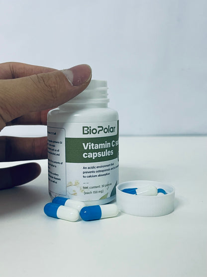 [BioPolar Vitamins]——BioPolar Vitamin C Soft Capsules - Antioxidant & Calcium Absorption Support Supplement