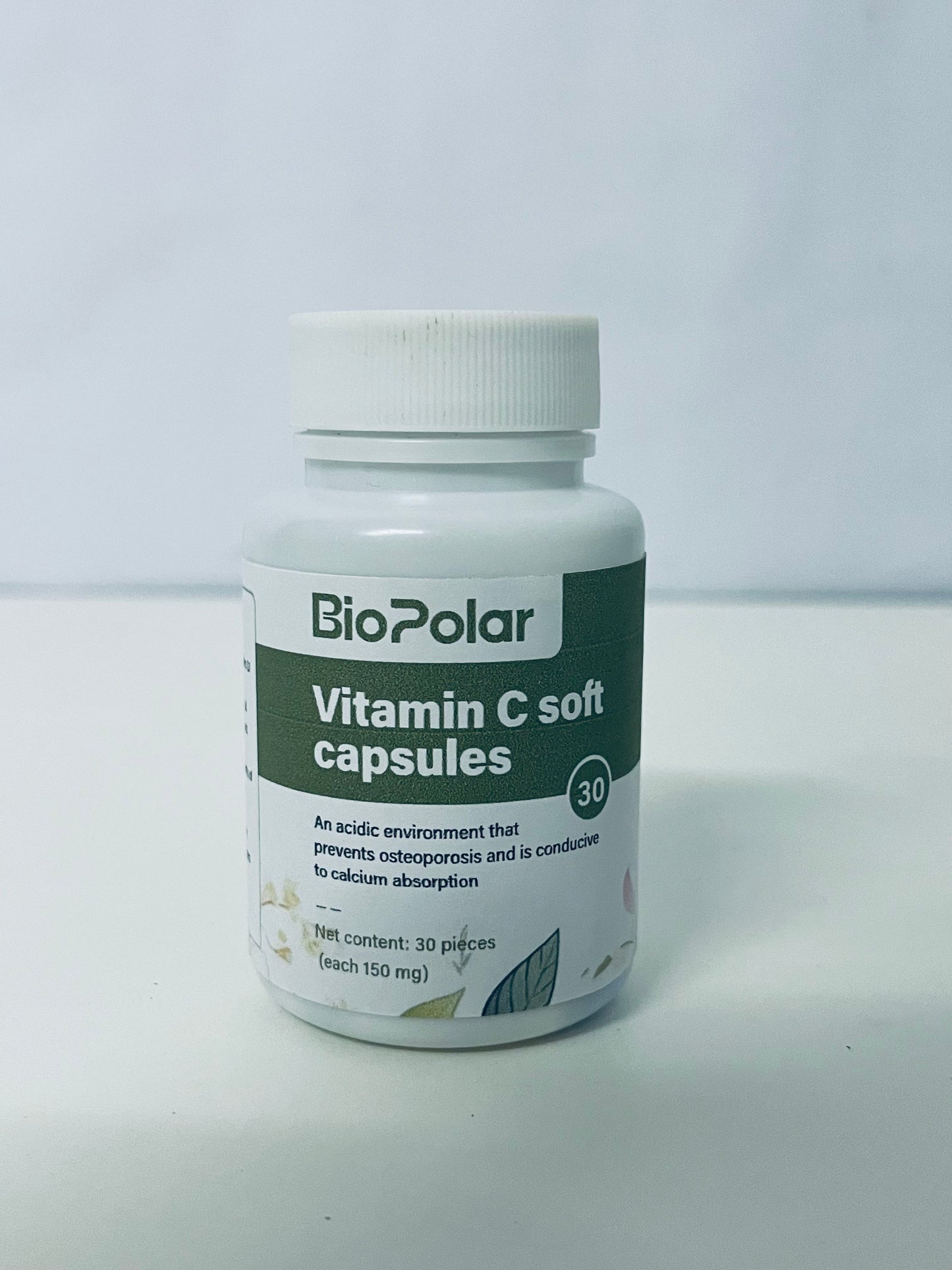 [BioPolar Vitamins]——BioPolar Vitamin C Soft Capsules - Antioxidant & Calcium Absorption Support Supplement