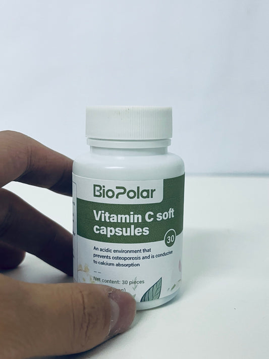 [BioPolar Vitamins]——BioPolar Vitamin C Soft Capsules - Antioxidant & Calcium Absorption Support Supplement