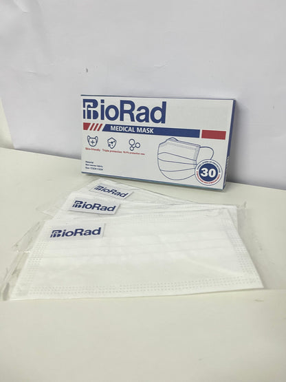 BioRad Medical Protective Mask 30-Count Skin-Friendly Triple Protection High Barrier Rate A Reliable Choice for Daily Protection
