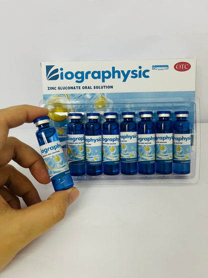 Biographysic Zinc Gluconate Oral Solution Supplements for Kids & Adults