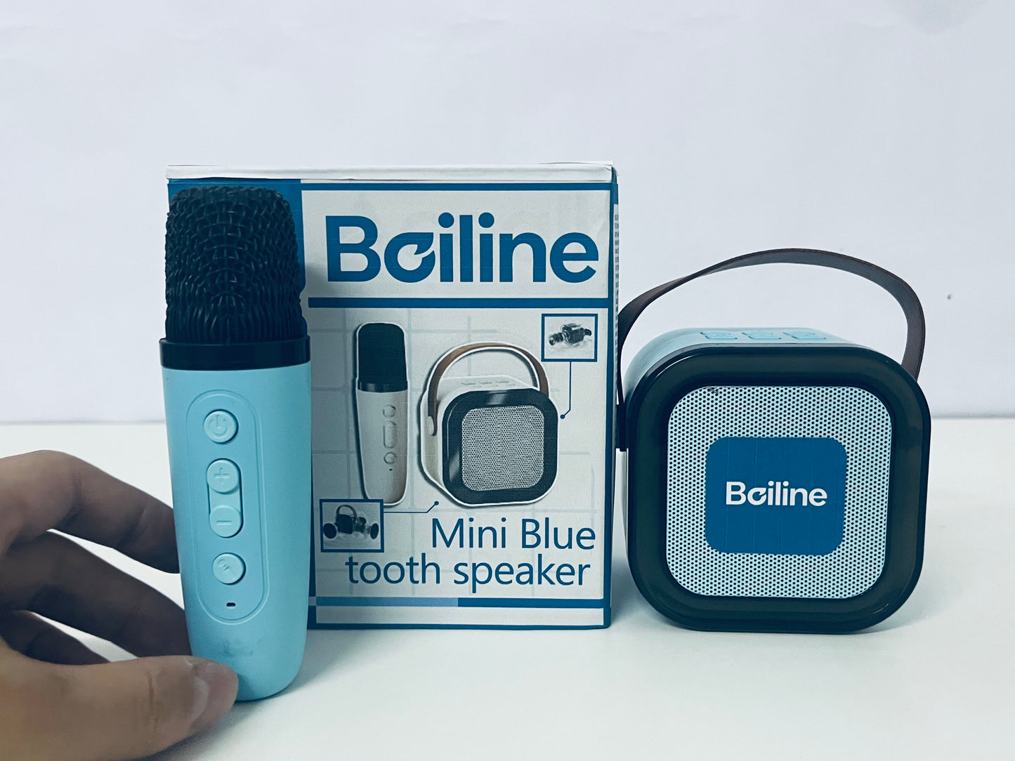 【Boiline Mini Bluetooth Loudspeaker & Microphone Set】——Portable Audio Kit for Leisure & Entertainment