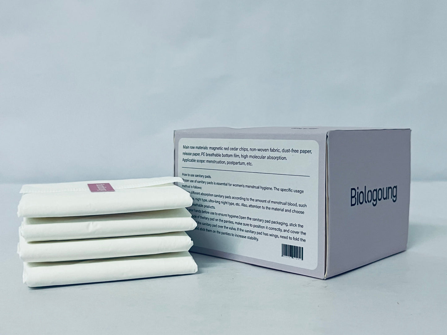 Biologoung Maxi Overnight Pads for Women, Size 5, Extra Heavy Overnight Absorbency, Unscented