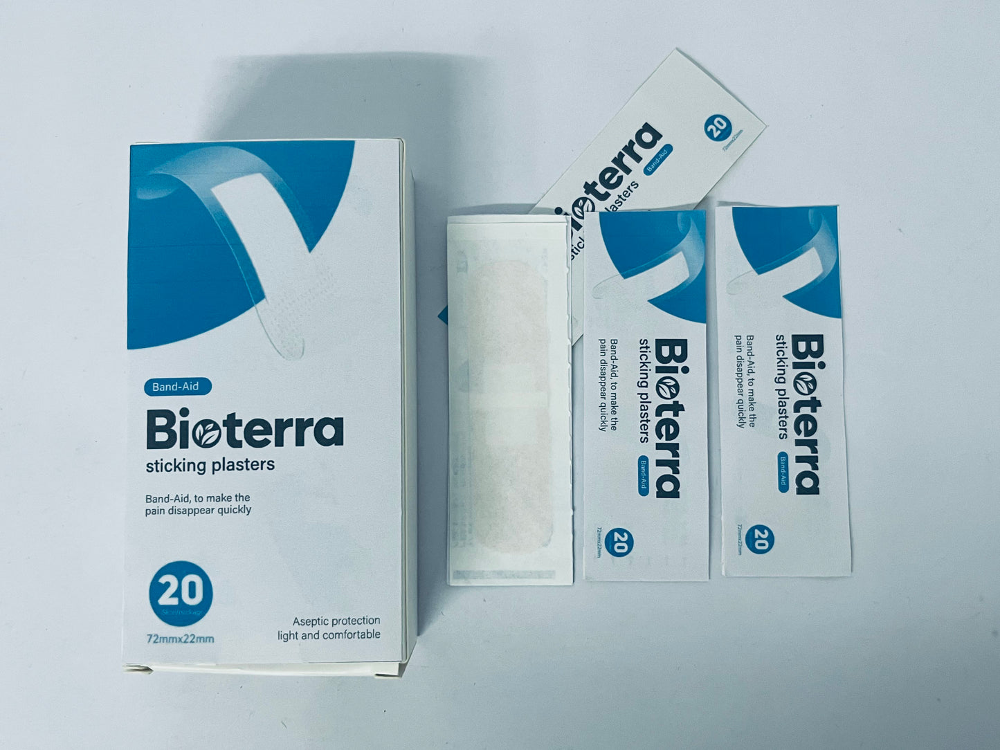 Bioterra Adhesive bandages Skin-Friendly Adhesion | Gentle Removal | Protects Against Bacteria & Infection