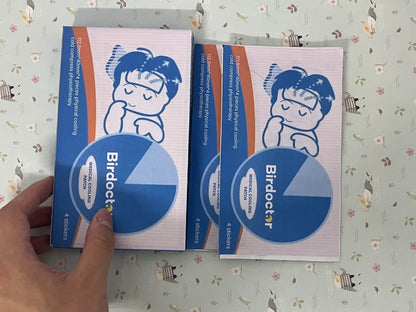 Birdoctor Fever Patch for Kids, 4 Sheets, Fever Reducer, Baby Cooling Pads, Gel Cool Patch for Fever, Headache Relief