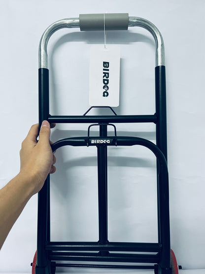 BIRDOG 2 in 1 Shopping Cart for Groceries, 330 lbs Grocery Cart on Wheels, Foldable Utility Carts with Wheels, Load-Bearing Hand Truck with Black Waterproof Bag for Shopping, Camping, Laundry, Garden