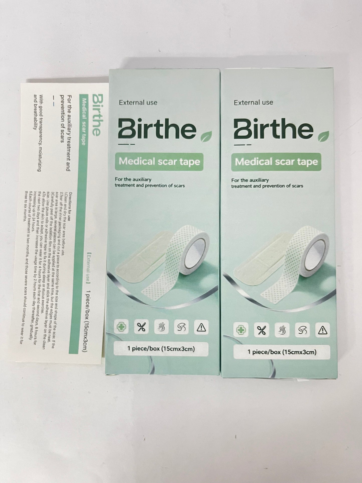 Birthe Silicone Scar Sheets – Medical Grade Scar Tape for Surgical Scars, C-Section, Keloids, Burns & Acne – Reusable and Soft Silicone Strips for Stretch Marks & Tummy Tuck