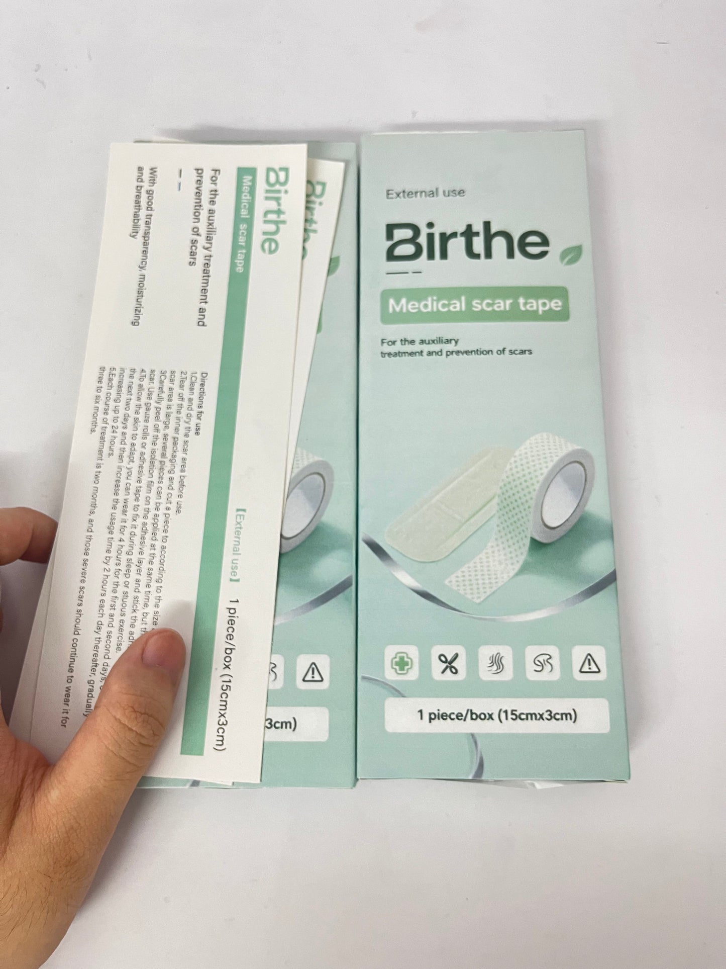 Birthe Silicone Scar Sheets – Medical Grade Scar Tape for Surgical Scars, C-Section, Keloids, Burns & Acne – Reusable and Soft Silicone Strips for Stretch Marks & Tummy Tuck