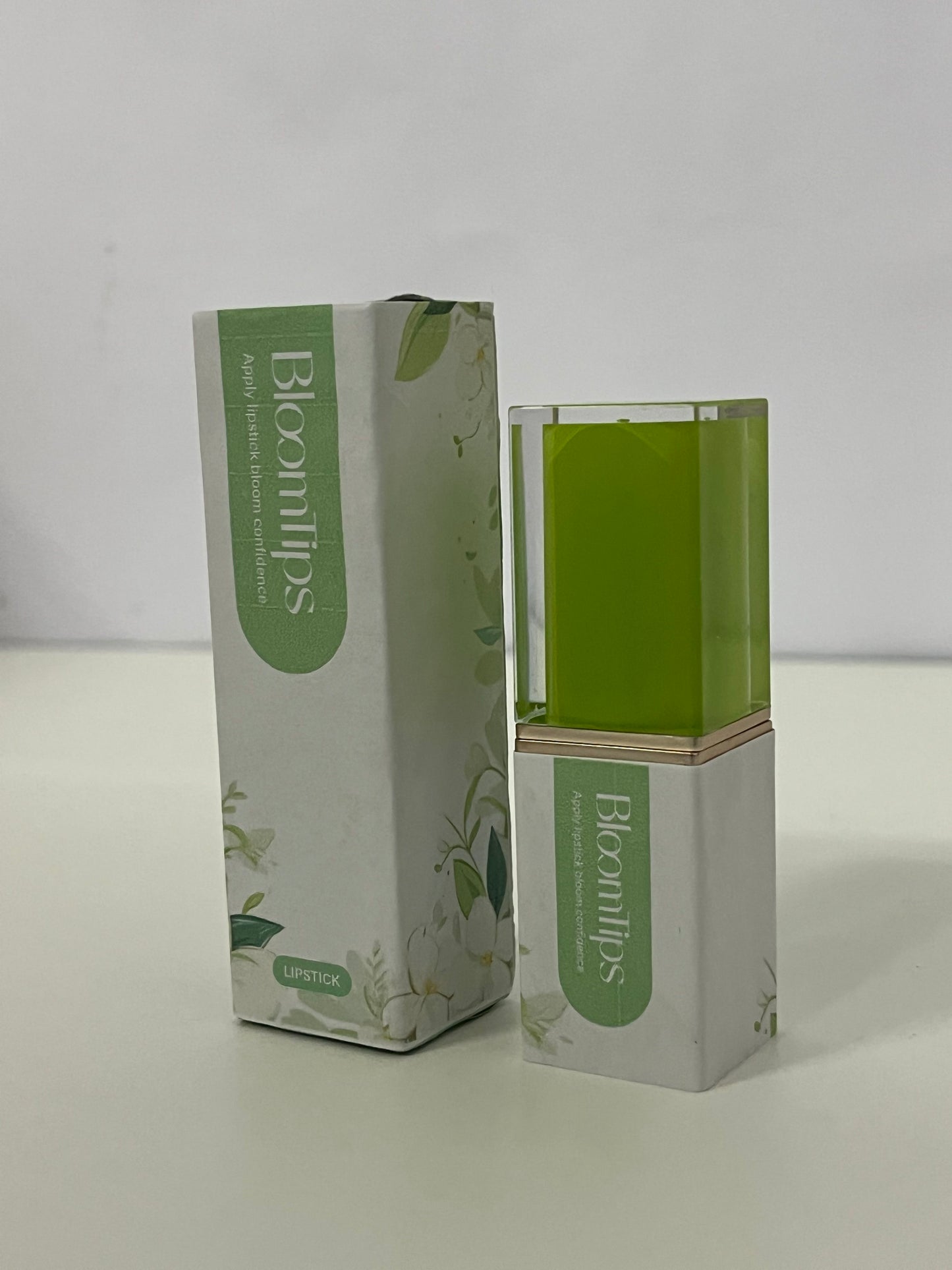 [BloomTips Lipsticks]-Lime Square Tube Lipstick - Fresh Fruit-Tinted Lip Balm